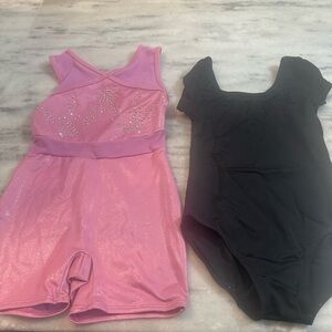 Pink and Black Dance Costumes for Performance